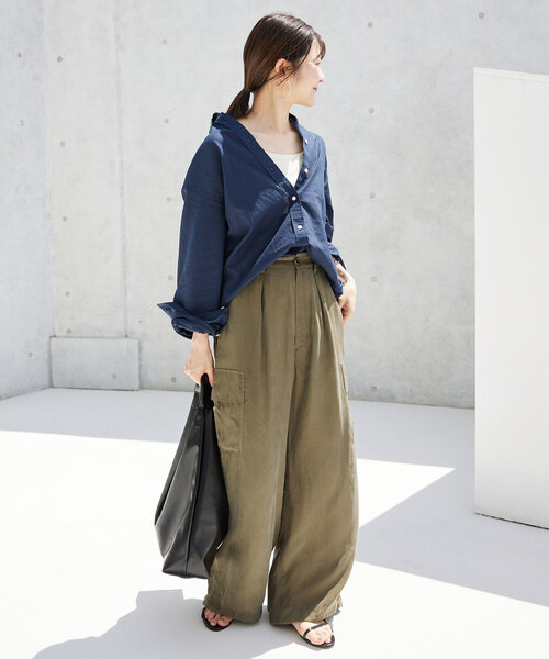「SLOBE IENA」 カーゴパンツ 36 ネイビー レディース_画像3