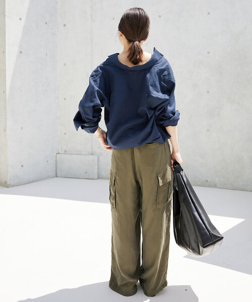 「SLOBE IENA」 カーゴパンツ 36 ネイビー レディース_画像5