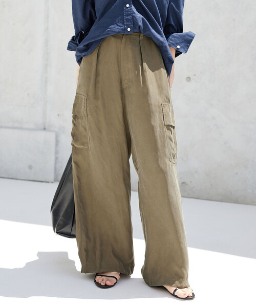「SLOBE IENA」 カーゴパンツ 36 ネイビー レディース_画像6