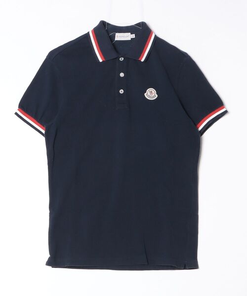 まほこうそうさま【美品】モンクレール ポロシャツ 半袖 MONCLER（モンクレール） ワンポイント半袖ポロシャツ M ネイビー