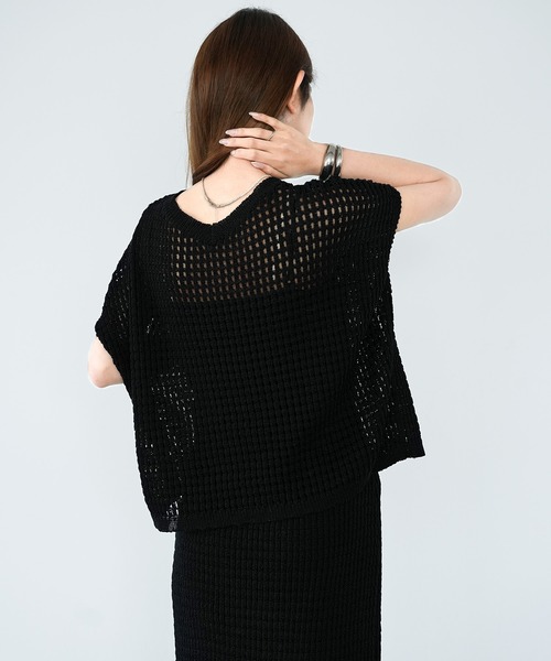 メッシュ　セットアップ セットアップ メッシュニット春夏セットアップ レディース : ZOZOTOWN