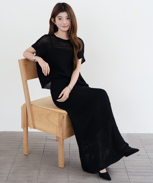 セットアップ メッシュニット春夏セットアップ レディース : ZOZOTOWN