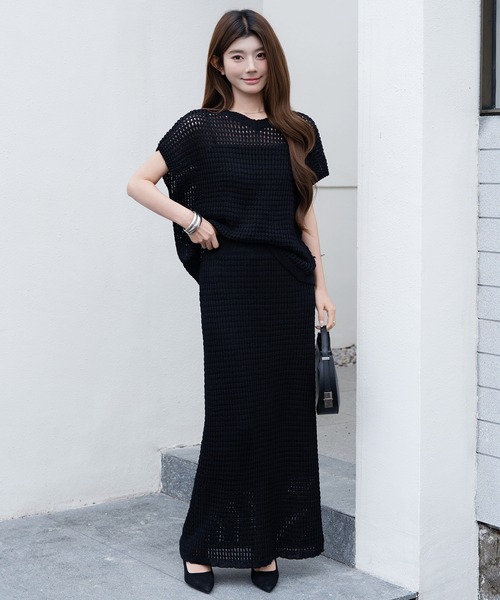 セットアップ メッシュニット春夏セットアップ レディース : ZOZOTOWN