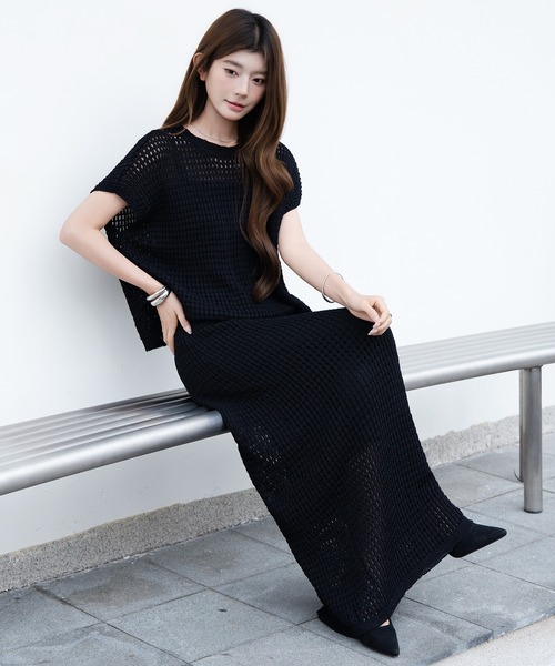 セットアップ メッシュニット春夏セットアップ レディース : ZOZOTOWN