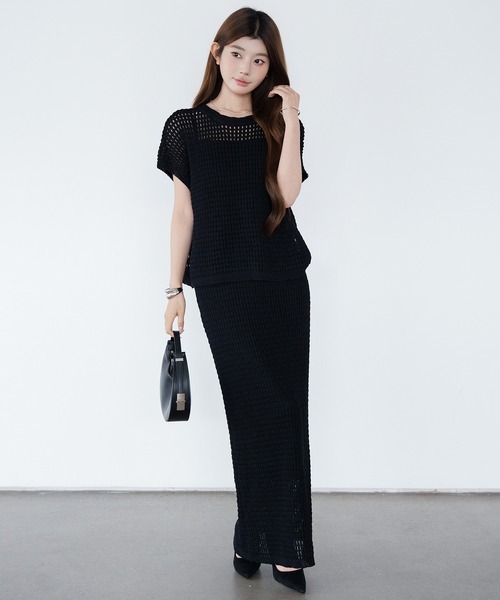 セットアップ メッシュニット春夏セットアップ レディース : ZOZOTOWN