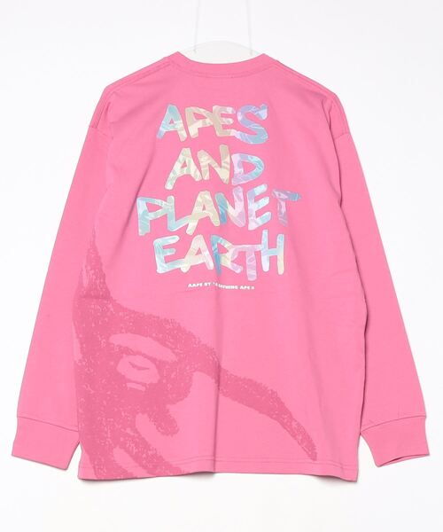 「AAPE BY A BATHING APE」 長袖Tシャツ SMALL ブラック メンズ_画像4