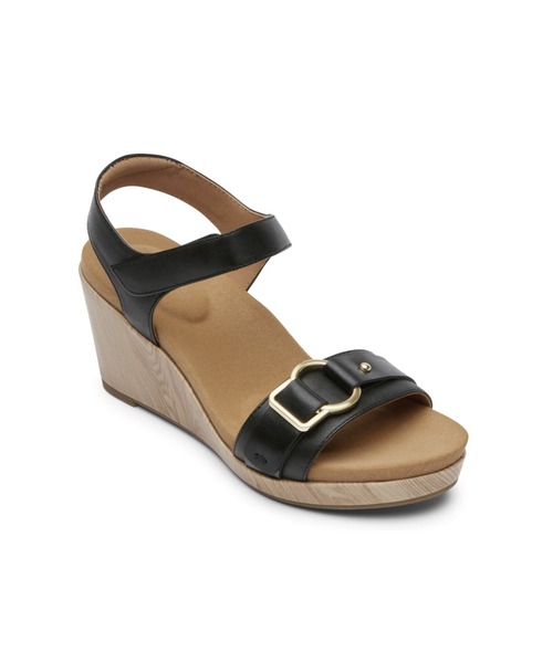 「ROCKPORT」 フラットサンダル 24.5cm ブラック レディース_画像7