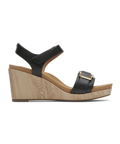 「ROCKPORT」 フラットサンダル 24.5cm ブラック レディース_画像8