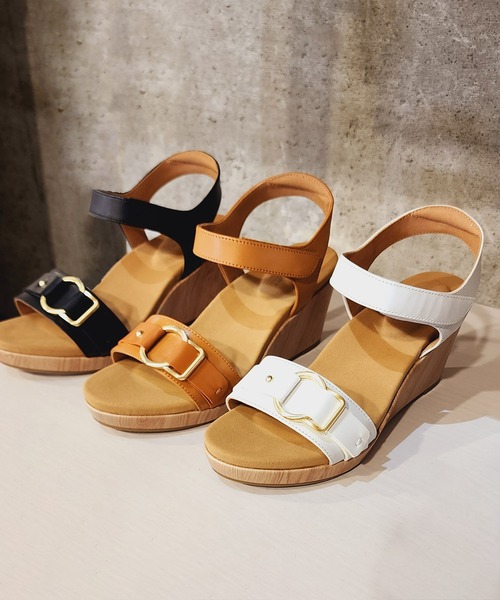 「ROCKPORT」 フラットサンダル 24.5cm ブラック レディース_画像9