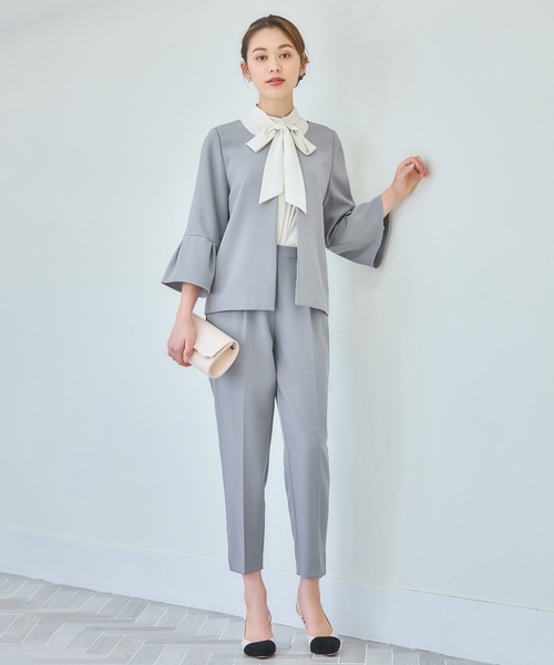 「DRESS PLUS」 パンツスーツ M ライトグレー レディース_画像5