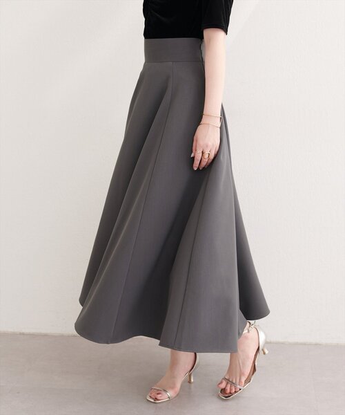 natural couture ロング スカート ハイウエストサーキュラースカート
