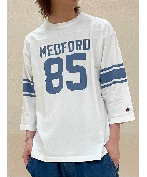 Champion（チャンピオン） 7分袖Tシャツ L ホワイト メンズ : ZOZOTOWN