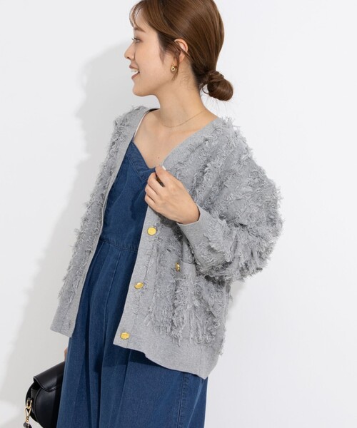 「Rie Miller」 カーディガン 38 ブラック レディース_画像4