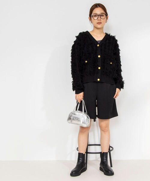 「Rie Miller」 カーディガン 38 ブラック レディース_画像9