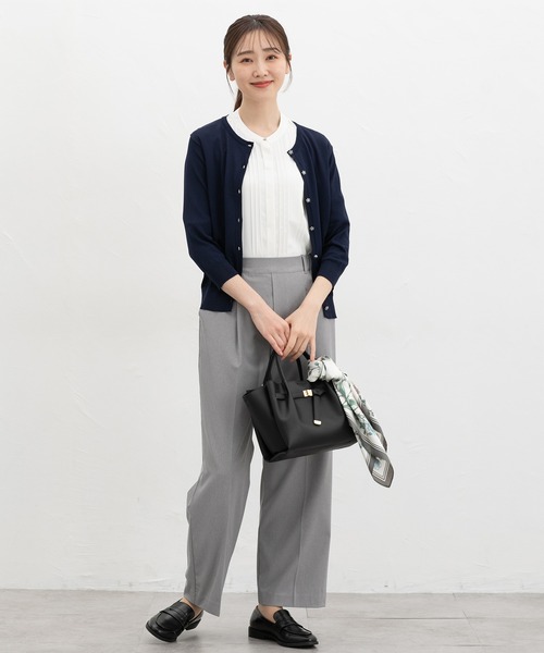 「Honeys」 7分袖ブラウス M スミクロ レディース_画像9