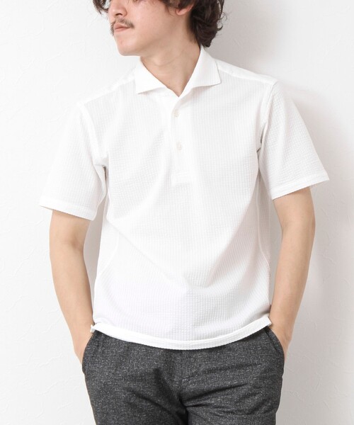 「NOLLEY'S」 半袖シャツ L サックスブルー メンズ_画像2