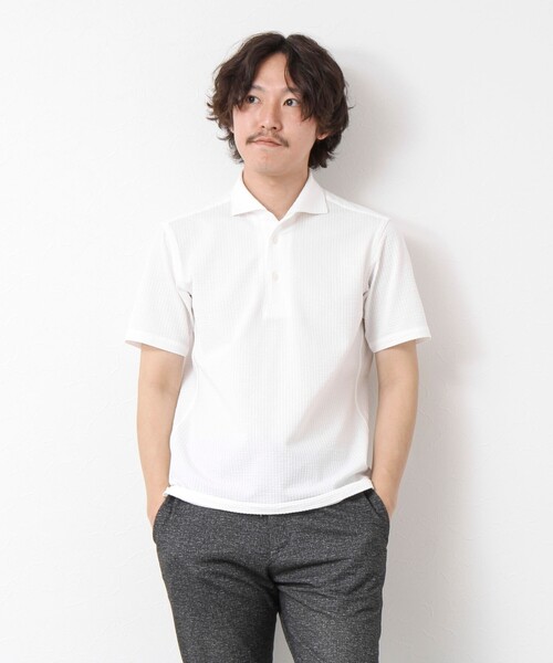 「NOLLEY'S」 半袖シャツ L サックスブルー メンズ_画像4
