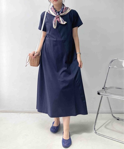 Apolina 半袖ワンピース AS KNOW AS（アズノゥアズ） ワンピース 夏 半袖 ひんやり接触冷感