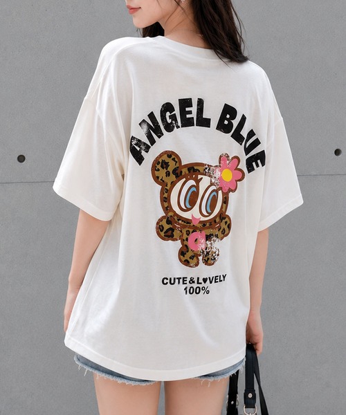 【入手困難】 レオパード柄 Tシャツ ME:I RINON着用 GLAMOROUS JANE（グラマラスジェーン） tシャツ 半袖 ANGEL BLUE