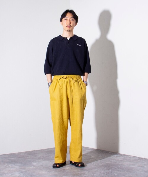 「GEVACO」 7分袖ニット M ミント メンズ_画像2