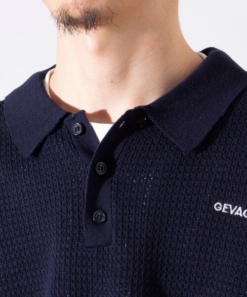 「GEVACO」 7分袖ニット M ミント メンズ_画像9
