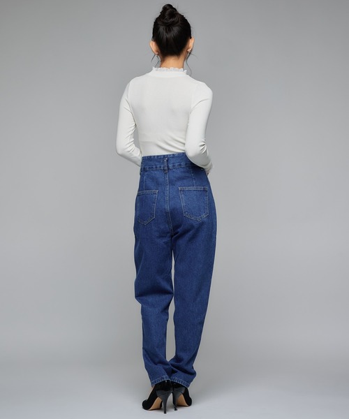 「Narcissus」 デニムパンツ FREE ブラック レディース_画像3