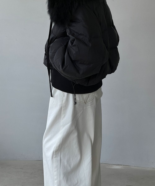 「chuclla」 デニムパンツ L ホワイト レディース_画像4