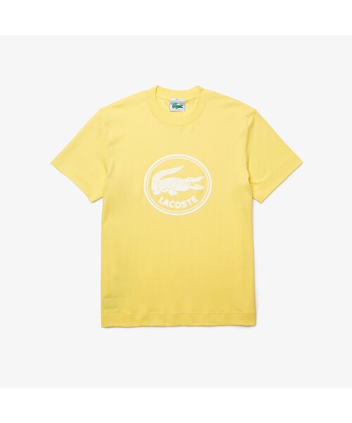 ラコステ　オーガニックコットン3DプリントクルーネックTシャツ LACOSTE（ラコステ） tシャツ オーガニックコットン3Dプリントクルー