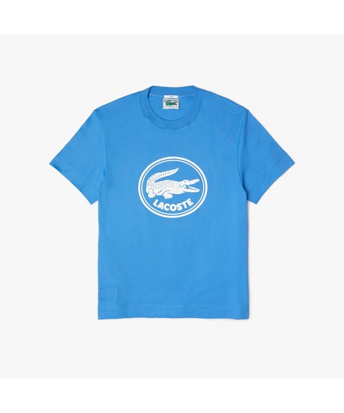 ラコステ　オーガニックコットン3DプリントクルーネックTシャツ LACOSTE（ラコステ） tシャツ オーガニックコットン3Dプリントクルー