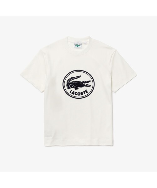 ラコステ　オーガニックコットン3DプリントクルーネックTシャツ LACOSTE（ラコステ） tシャツ オーガニックコットン3Dプリントクルー