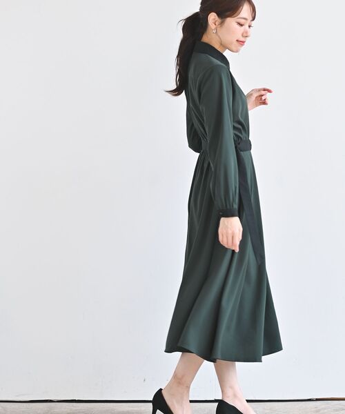 r・p・s ワンピース ベルト付きクレリックシャツワンピース