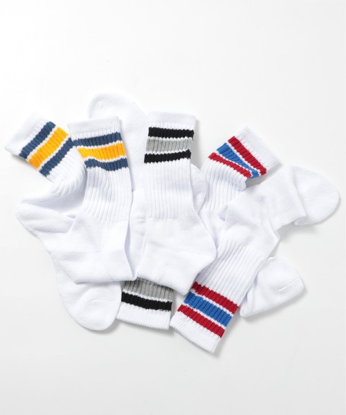 SETUP7（セットアップセブン） 靴下 「SETUP7」3足セットクルーライン
