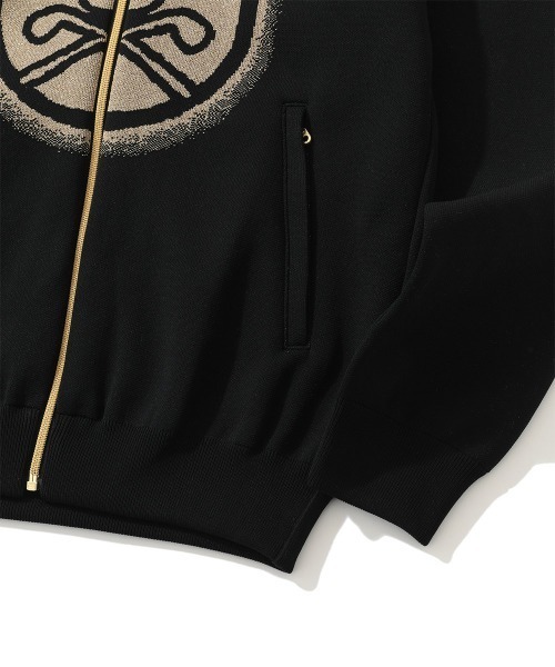 MARK & LONA スカル総柄 防寒・防水フード収納 アウタージャケット