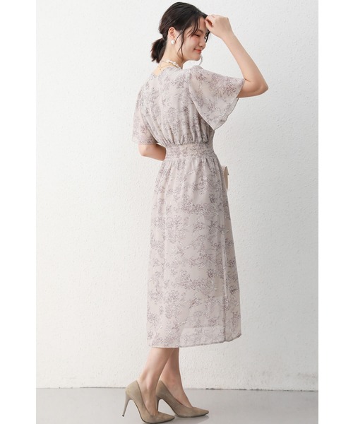 DT♪花柄 ロングシャツドレス ワンピース 関税込 シルク Ciad Cinderella ワンピース ロング 花柄ワンピース ロングワンピース