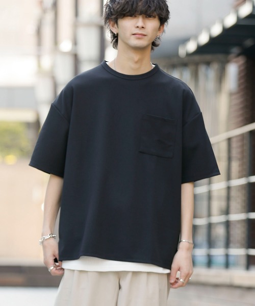 Bling Leads tシャツ 梨地ストレッチジャージ / オーバーサイズ