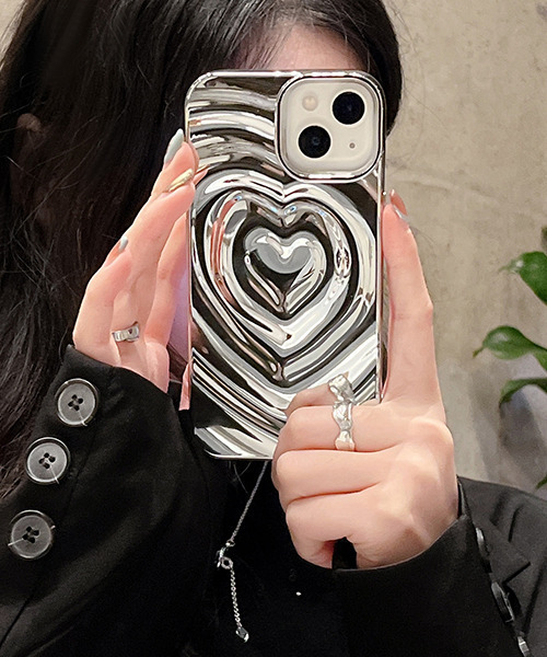 c.u.l スマホケース ハートデザイン シャイニング iPhoneカバー