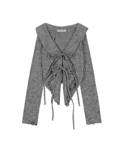 カーディガン A'GEM/9 × .kom 「 FANCY CLUB/ファンシークラブ」 FRILL FLOWER HOOK CARDIGAN/フリル FANCY CLUB カーディガン A'GEM/9 × .kom 「 CLUB/ファンシー