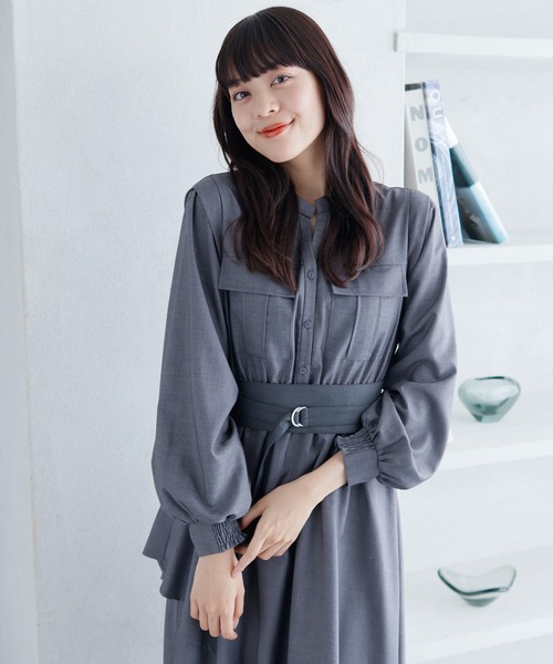 新品MaisonMargielaレイヤードシャツワンピースレディース LADYMADE ワンピース レイヤードスカートシャツワンピース