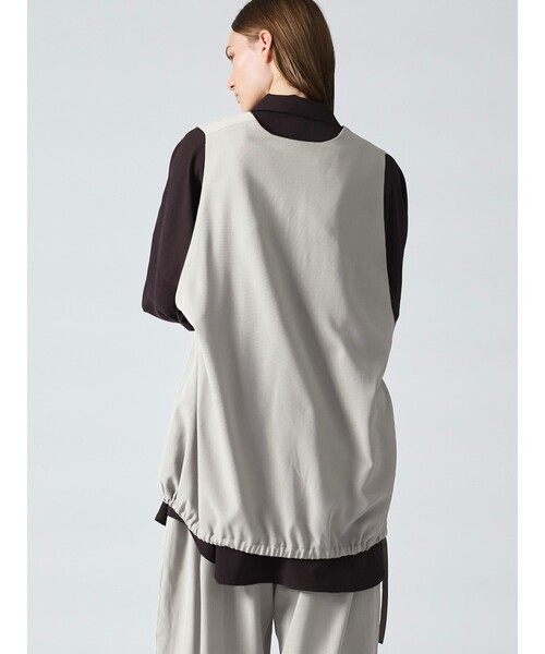 ベスト ジレ mizuiro ind T/WツイルVネックベスト レディース mizuiroind ベスト ジレ mizuiro ind T/WツイルVネックベスト