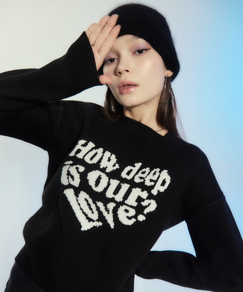 ニット セーター OW / MV / MZ LOVE KNIT レディース LUVISTRUE ニット セーター OW / MV MZ LOVE KNIT レディース
