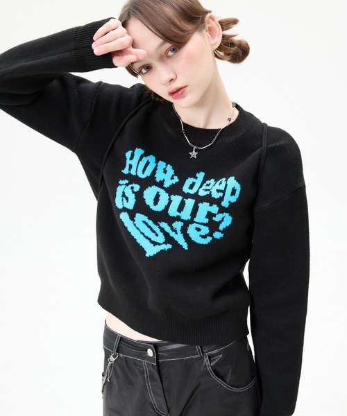 ニット セーター OW / MV / MZ LOVE KNIT レディース LUVISTRUE ニット セーター OW / MV MZ LOVE KNIT レディース