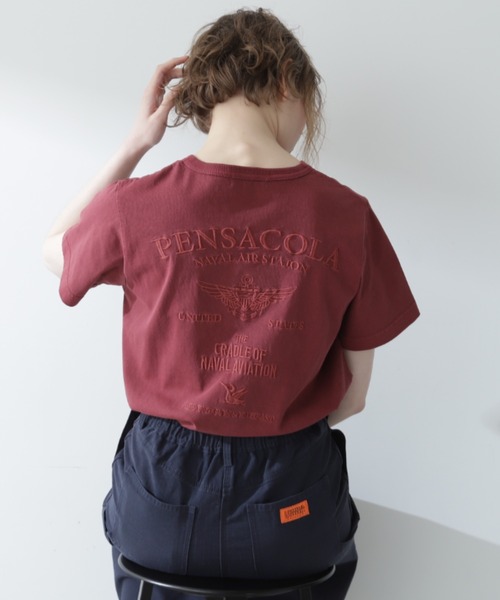 レディース tシャツ Tシャツ 「直営店限定」FADE WASHＴ-SHIRT ”PENSACOLA”/フェイドウォッシュTシャツ”ペンサコーラ｜zozo｜04