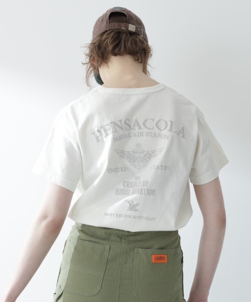 レディース tシャツ Tシャツ 「直営店限定」FADE WASHＴ-SHIRT ”PENSACOLA”/フェイドウォッシュTシャツ”ペンサコーラ｜zozo｜02