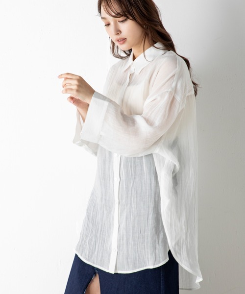 ブラウス シャツ 「WEB限定」-CIEL'AIR- リネンビッグシャツ レディース MILLION CARATS ブラウス シャツ 「WEB限定」-CIEL'AIR- リネン