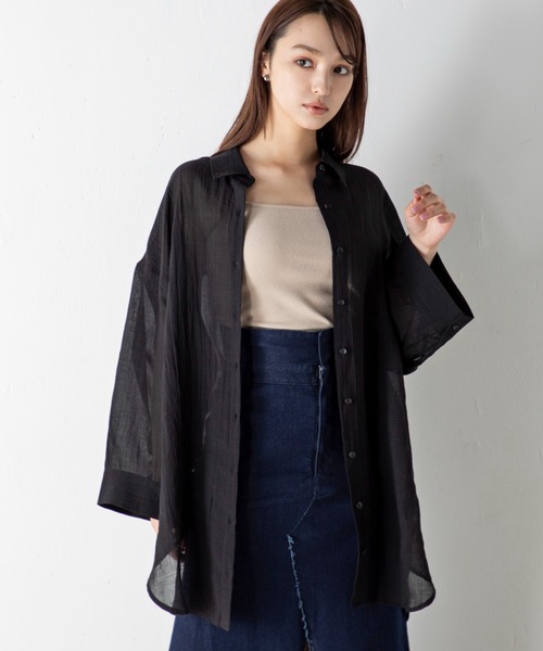 ブラウス シャツ 「WEB限定」-CIEL'AIR- リネンビッグシャツ レディース MILLION CARATS ブラウス シャツ 「WEB限定」-CIEL'AIR- リネン