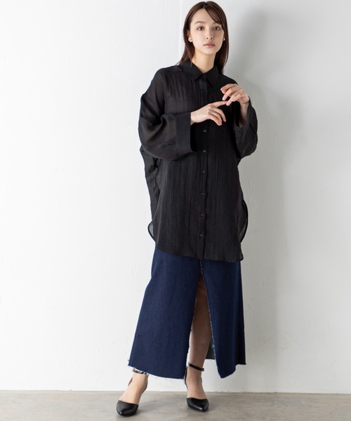 ブラウス シャツ 「WEB限定」-CIEL'AIR- リネンビッグシャツ レディース MILLION CARATS ブラウス シャツ 「WEB限定」-CIEL'AIR- リネン