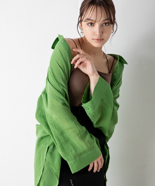 ブラウス シャツ 「WEB限定」-CIEL'AIR- リネンビッグシャツ レディース MILLION CARATS ブラウス シャツ 「WEB限定」-CIEL'AIR- リネン