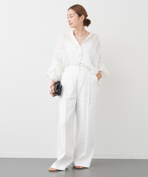 Deuxieme Classe スラックス パンツ 追加*Summer ワイドパンツ