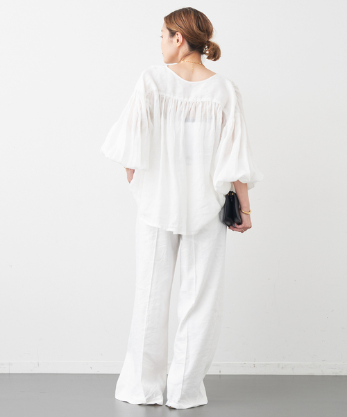Deuxieme Classe ★現行完売品★*Linen ワイドパンツ Deuxieme Classe スラックス パンツ 追加*Summer ワイドパンツ