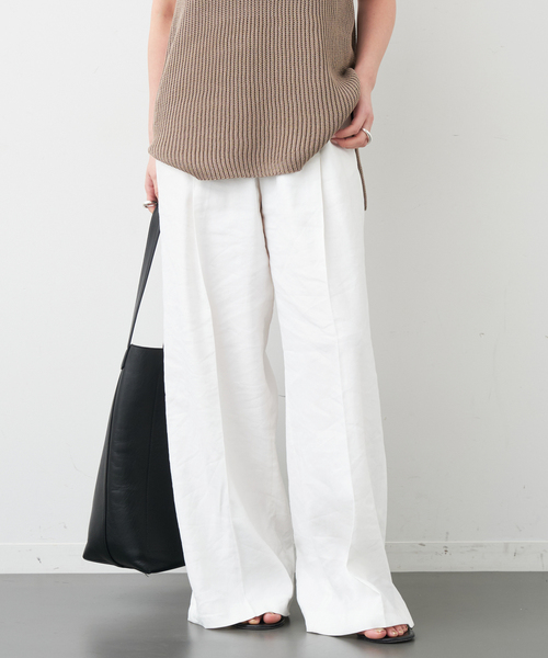Deuxieme Classe スラックス パンツ 追加*Summer ワイドパンツ